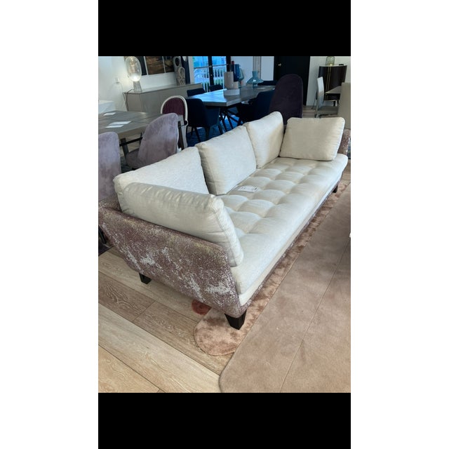 Textile Roche Bobois Large 3 Seater Pagoda Style Sofa For Sale - Image 7 of 14