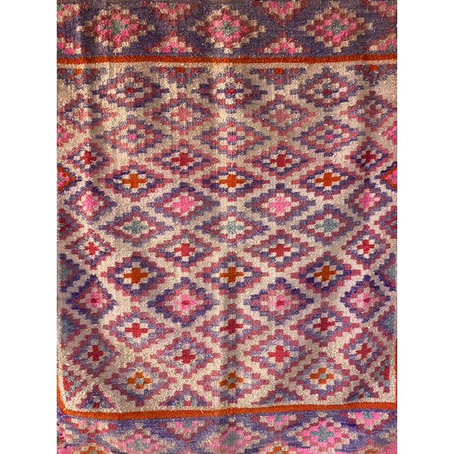 Late 20th Century Vintage Peruvian Andean Geometric Wool Textile With Chakana Motifs For Sale - Image 4 of 13