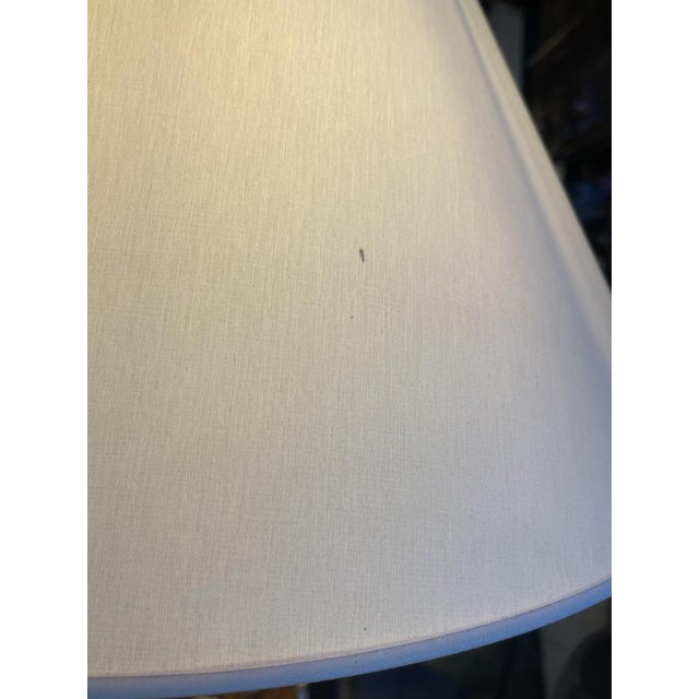 Arts and Crafts Living Room Lamp in Wallpaper Roll with Lampshade, France, 1900s For Sale - Image 4 of 16