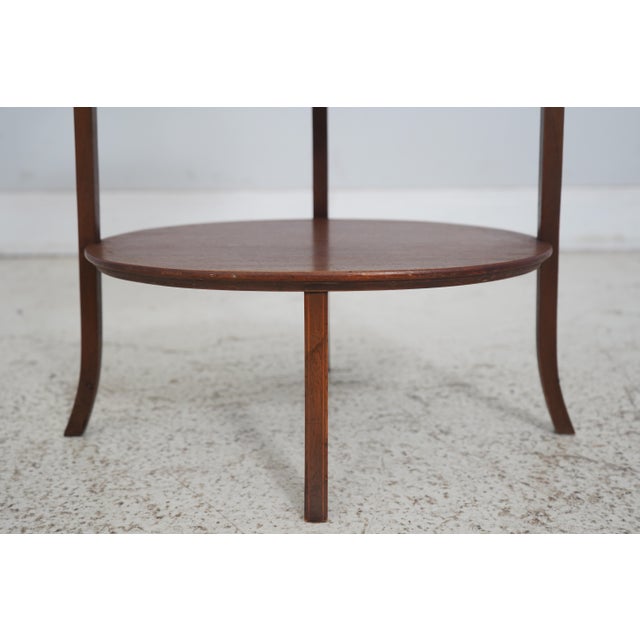 Vintage Inlaid Mahogany Tiered Muffin Stand For Sale In Philadelphia - Image 6 of 10