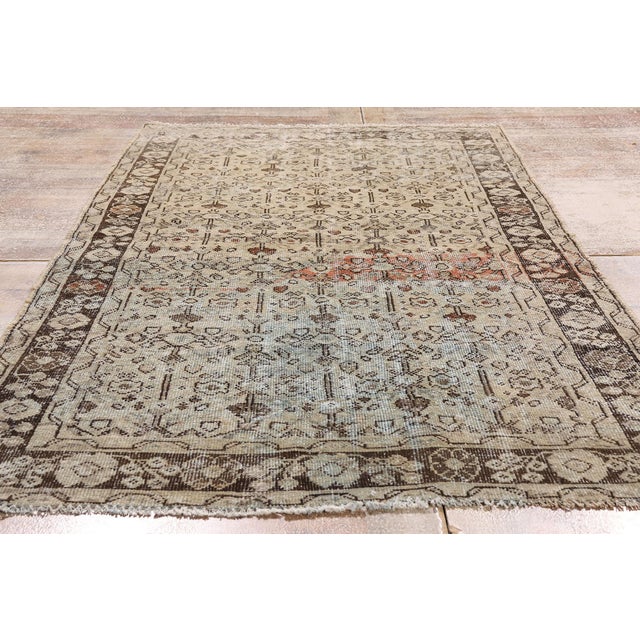 Vintage Persian Mahal Rug, 03'09 X 06'11 For Sale - Image 9 of 10