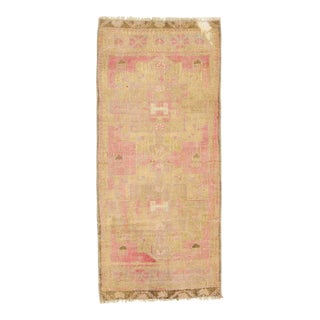 Washed Out Mini Vintage Rug For Sale