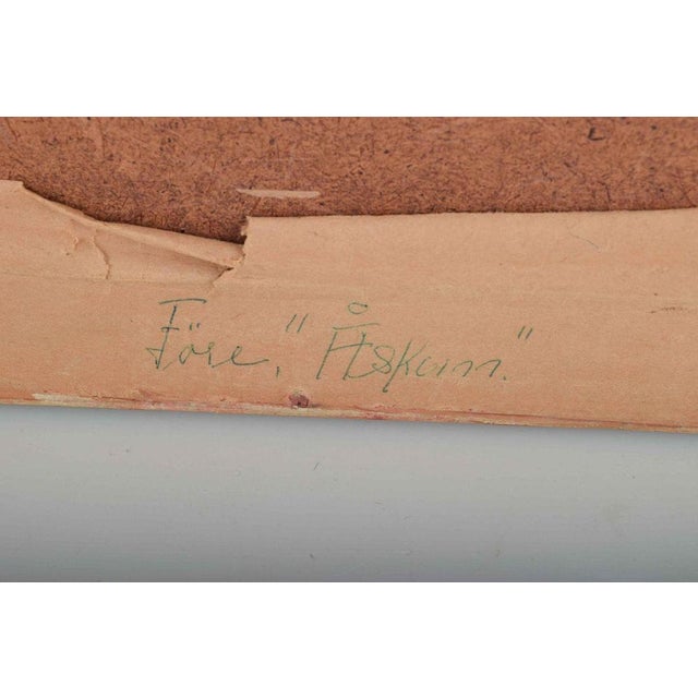 C. Grahn, Abstract Composition with Trees and Figure, Oil on Panel, 1958 For Sale - Image 6 of 7