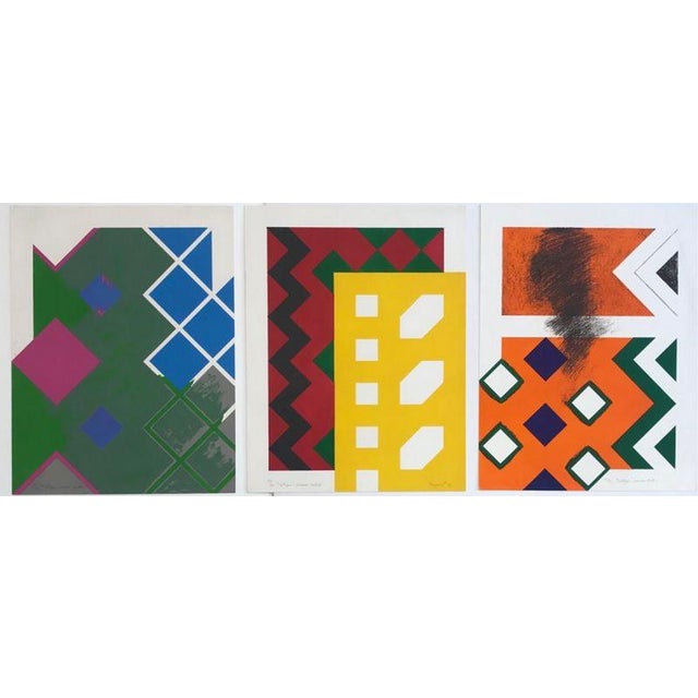 Guy De Rougemont, Triptych, 20th Century, Silk-screen For Sale - Image 4 of 5