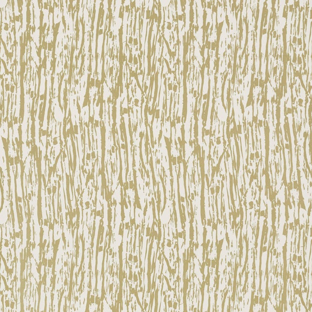 Contemporary Sample - Schumacher Tree Texture Wallpaper in Pale Gold For Sale - Image 3 of 3
