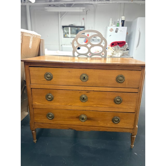 19th Century 19th Century French Louis XVI Style Three Drawer Chest For Sale - Image 5 of 13