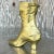 Late 20th Century Vintage Boho Brass Victorian Boot For Sale - Image 5 of 5