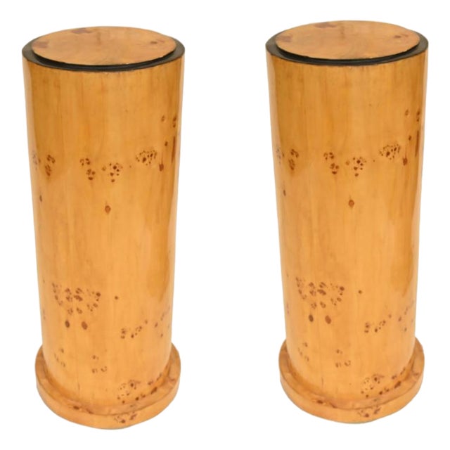 Art Deco Revival Pedestal Stands, 1930s, Set of 2 For Sale