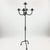 Hand Forged Iron Floor Candelabra 48.5″ (123cm) Antique Copper Patina 3-Arm Wide Base Stable Candle Holder Rustic Decor For Sale - Image 9 of 9