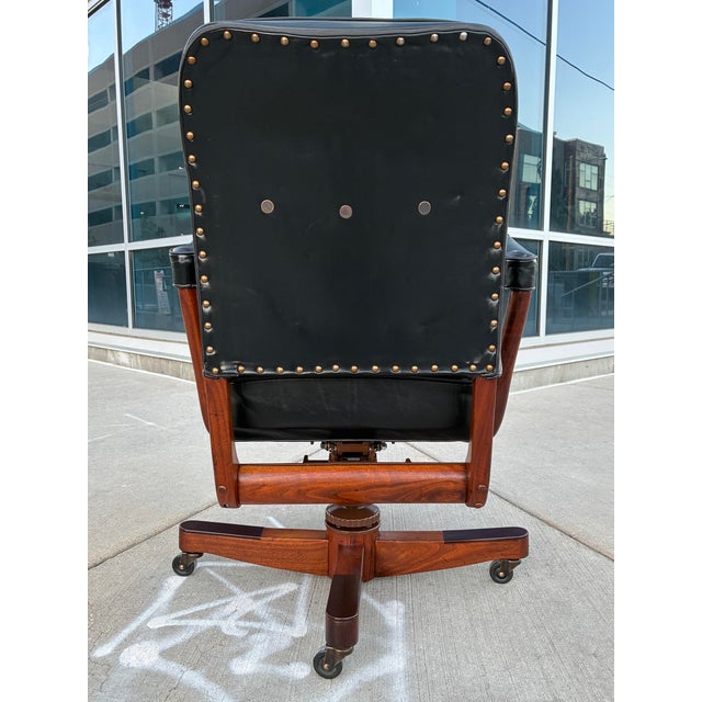 The Sikes Co., PA Antique Leather Desk Chair From the Sikes Company Inc. For Sale - Image 4 of 12