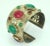 Vintage Asian Style Faux Cabochon Cuff Bracelet For Sale - Image 4 of 13