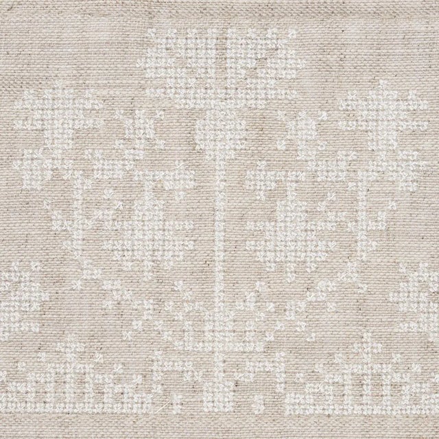 Contemporary Sample - Schumacher Custis Embroidered Tape in Shell For Sale - Image 3 of 5