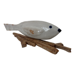 Bird on Nest Ceramic Sculpture by Geo