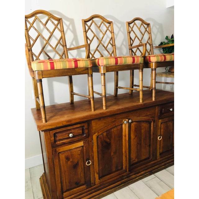 Traditional Style Teak / Driftwood Sideboard Credenza For Sale - Image 11 of 13