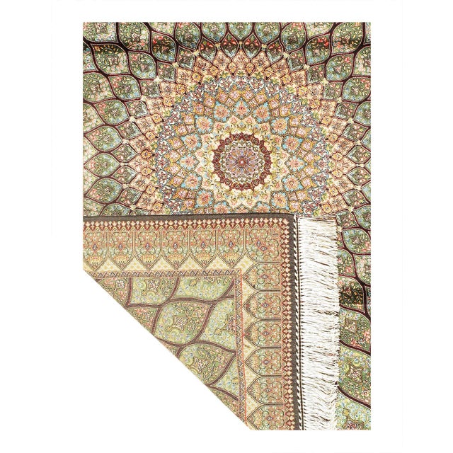 Traditional Pasargad DC Exquisite Design Paris Palace Fine Power Loom V.Silk Rug For Sale - Image 3 of 3