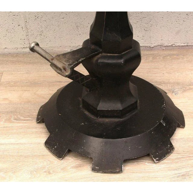 1970s Kessler Vintage Cast Iron Aluminum Swivel Bar Stools - Set of 3 For Sale - Image 5 of 5