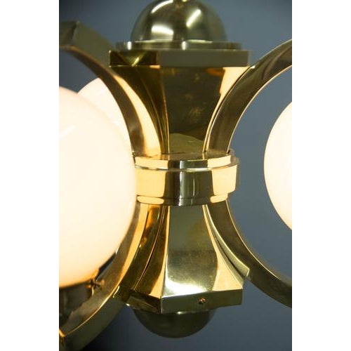 Art Deco Chandelier from Gocar, 1910s For Sale - Image 11 of 13