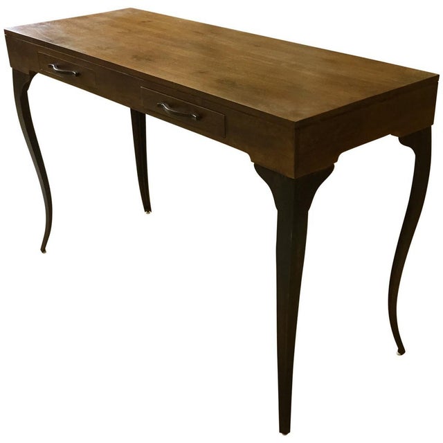 Melange Wooden Console Table With Cabriole Legs Storage Drawers