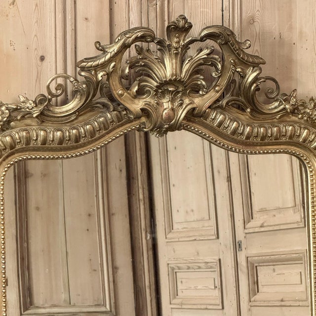 19th Century French Napoleon III Period Regence Style Gilded Mantel Mirror For Sale In Dallas - Image 6 of 18
