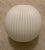 1960s Large Mid-Century Modern Ribbed Opal Glass Ceiling Globe For Sale - Image 11 of 11
