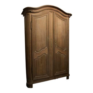 French 19th Century Carved Fruitwood Armoire For Sale