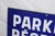 Blue and White Enamel Metal Traffic Sign, 1950s For Sale - Image 12 of 17