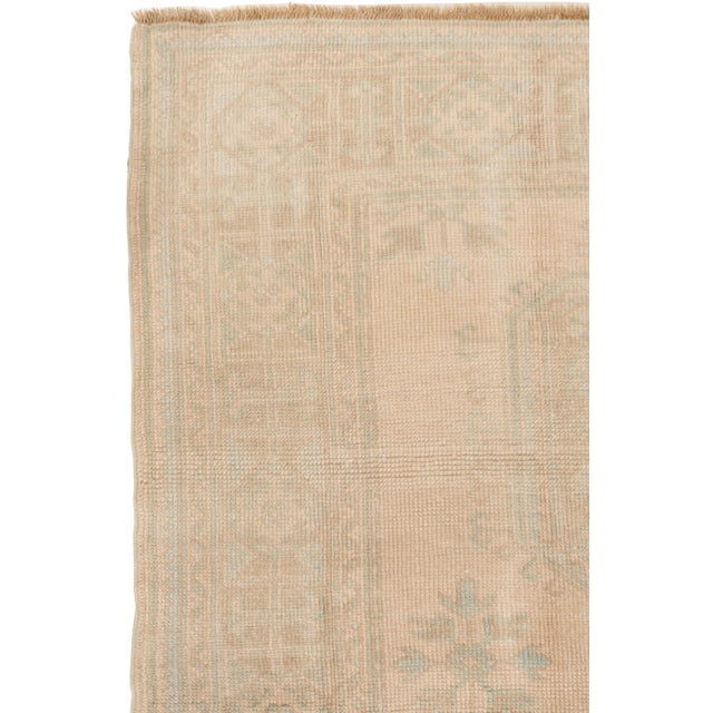 Textile Vintage Circa 1940 Subdued Turkish Oushak Runner 4ft 7in X 11ft 3in For Sale - Image 7 of 9