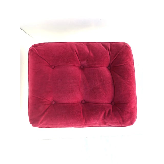 Chrome Bench With Magenta Pink Seat Milo Baughman Style For Sale - Image 10 of 12