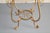 1980s Gold Gilt French René Drouet Style Scrolling Iron Round Marble Side Table For Sale In Naples, FL - Image 6 of 6