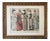 Antique French Fashion Print 1890 Hand Colored Etching For Sale
