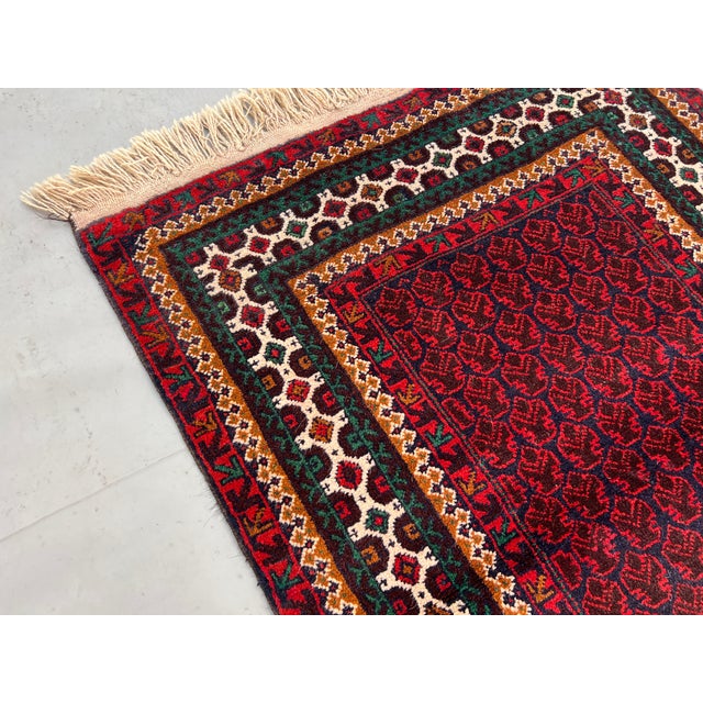 Islamic Vintage Afghan Dokhtar Qazi Boteh Runner - 6'3" X 2'8" For Sale - Image 3 of 12