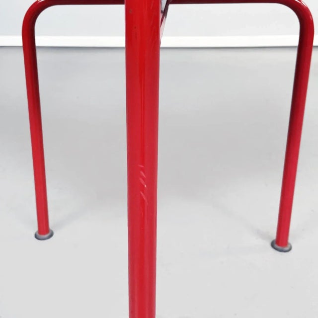 Mid-Century Italian Red Wood and Metal Alien Chair by Forcolini for Alias, 1980s For Sale - Image 16 of 18