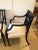 Wood Regency Style Very Sophisticated Ebonized Lattice Back Armchairs For Sale - Image 7 of 13