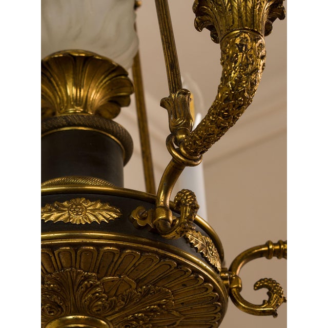 French Empire 7-Light Chandelier in Gilded Bronze, Late 19th Century For Sale - Image 12 of 17