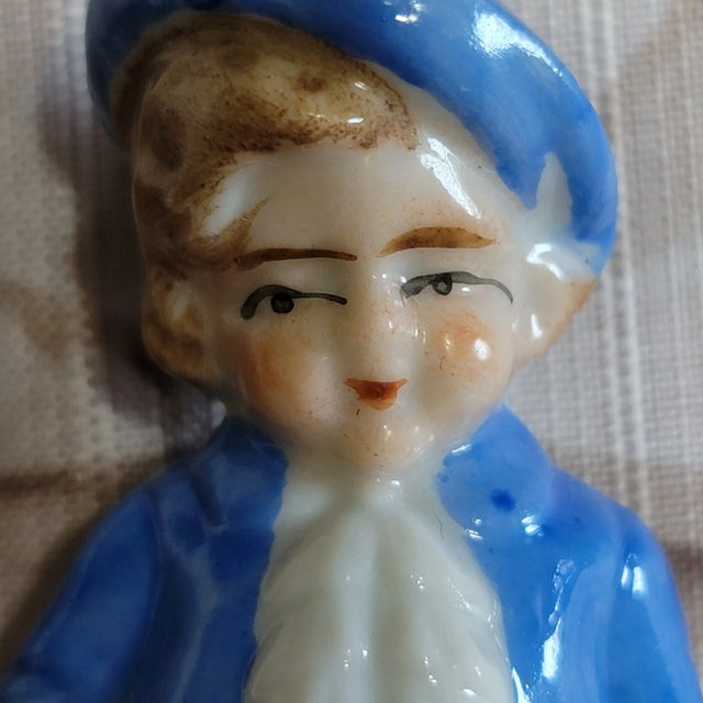 Ceramic Early 20th Century Porcelain Scottish Girl Figurine Japan For Sale - Image 7 of 9