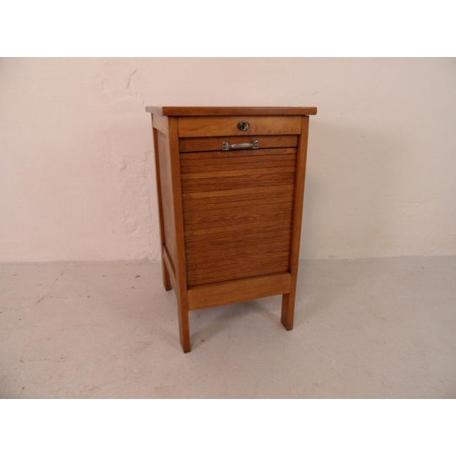 1950s Vintage Filing Cabinet with Roller Shutter, 1950s For Sale - Image 5 of 11