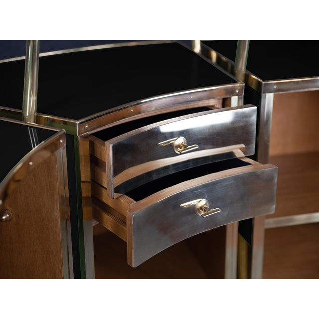 Not Yet Made - Made To Order Italian Dry Bar in Black Murano Glass and Brass from Justfurnituress SRL For Sale - Image 5 of 10