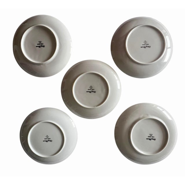 Mid-Century Modern Vintage Cherry Blossom Bread & Butter Plates Sakura Fine China 1067, Made in Japan- Set of 5 For Sale - Image 3 of 6