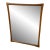 Vintage Mid-Century Walnut Sculpted Wall Mirror For Sale