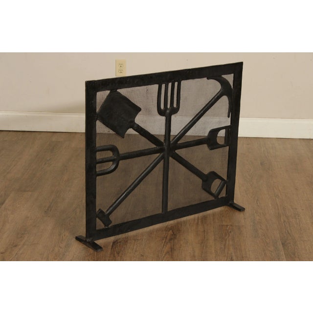 High Quality Custom Made Hand Forged Iron Fire Screen