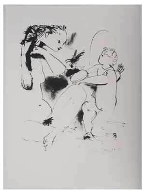 After Pablo Picasso, Woman and Cupid, Lithography