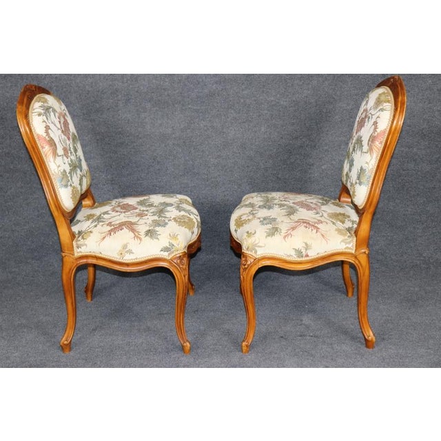 French Large Set 24 Antique French Louis XV Style Dining Chairs For Sale - Image 3 of 14
