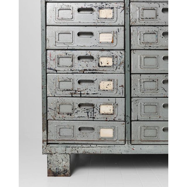 Vintage Industrial Metal Drawer Cabinet, 1960s For Sale - Image 6 of 17