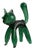 Green Glass Cat Sculpture attributed to Toso et Bagnoli, Empoli, 1950s For Sale