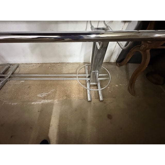 1960s Italian Modern Chrome Dining Table Base Designed by Romeo Rega For Sale - Image 14 of 16