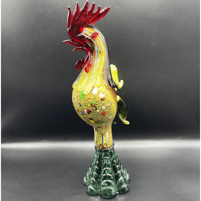 Multicolored Murano Glass Rooster Sculpture, 1950s For Sale - Image 4 of 14