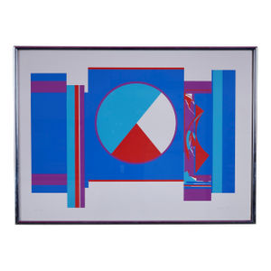 1975 Abstract Serigraph Titled "Untitled" by American Artist Budd Hopkins Signed 124/200