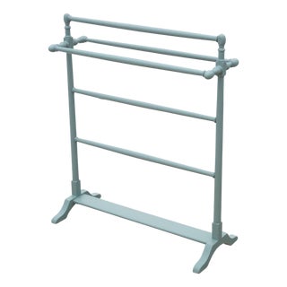 Antique Towel Stand in Painted Beech, 1890s For Sale