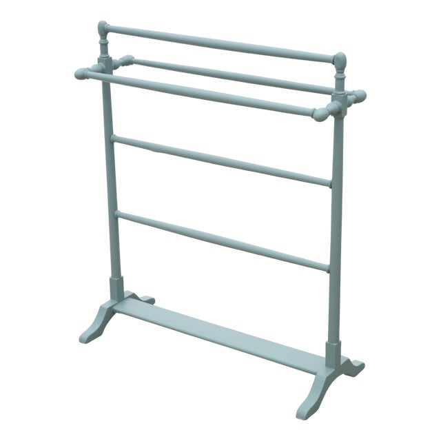 Antique Towel Stand in Painted Beech, 1890s For Sale