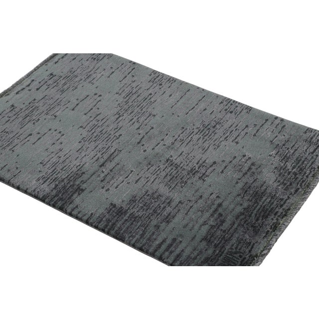 Rug & Kilim Rug & Kilim’s Modern Abstract Rug in Black and Gray For Sale - Image 4 of 7